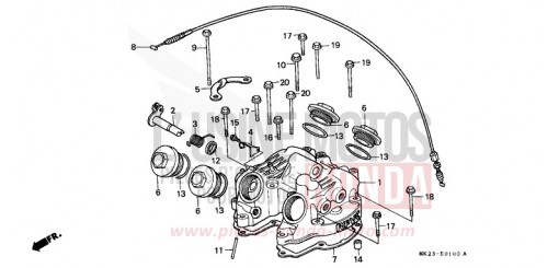 CYLINDER HEAD COVER XR600RN de 1992